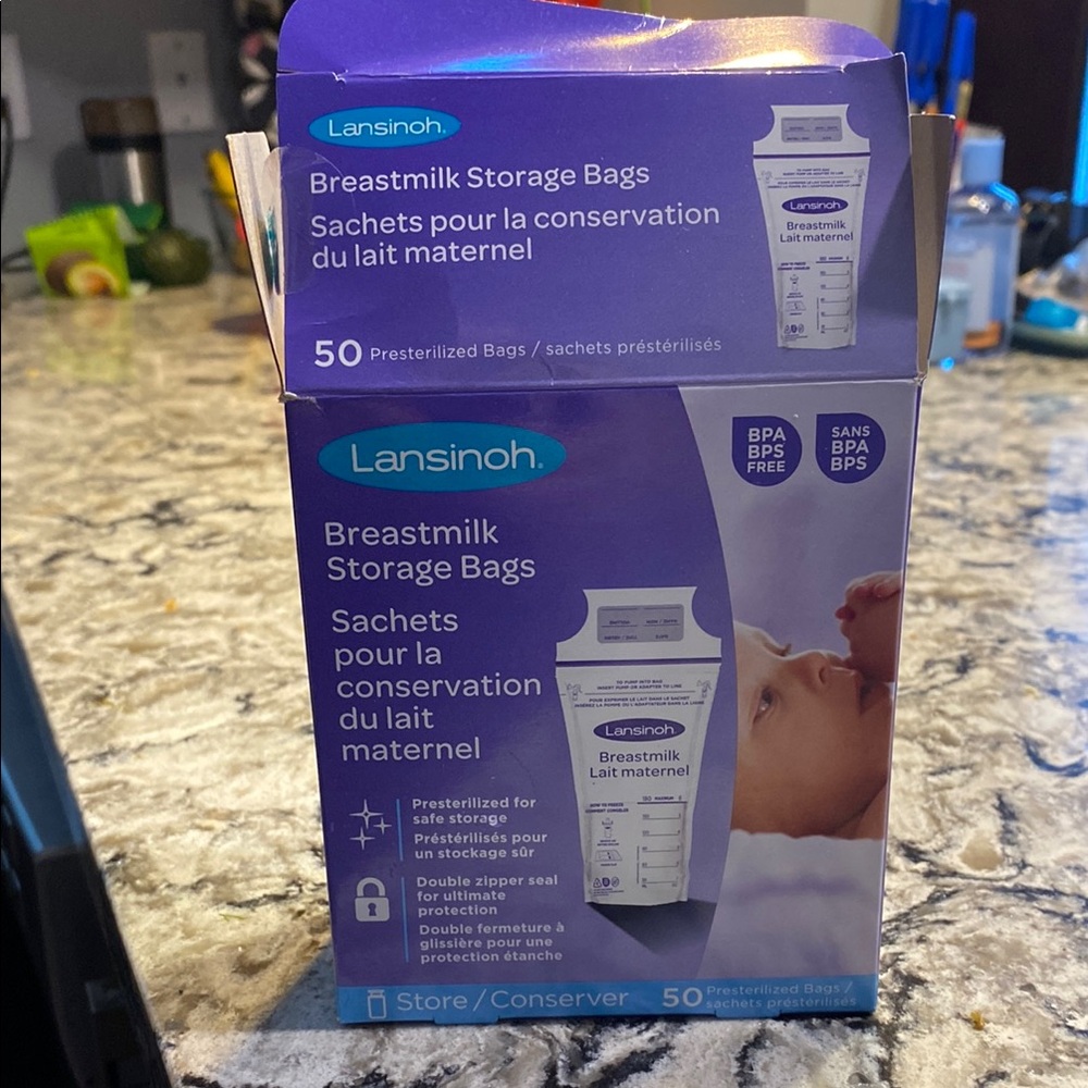Lansinoh Breastmilk Storage Bags - Blue